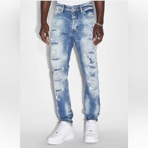 Ksubi Van Winkle Tektonik Skinny Jeans Button Fly Distressed Size 30 Streetwear